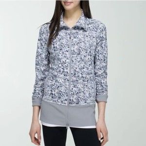 Lululemon Asana Jacket Petite Fleur Silver Spoon Ambient Women's Size 4